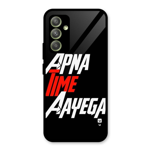 Time Aayega Glass Back Case for Galaxy A54