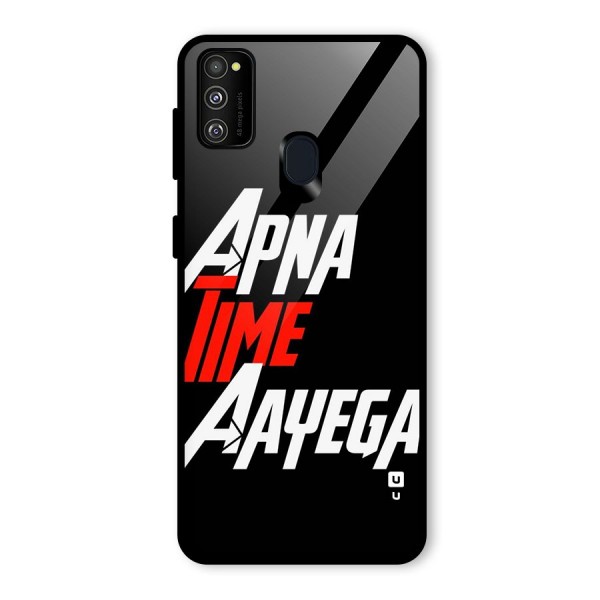 Time Aayega Glass Back Case for Galaxy M21