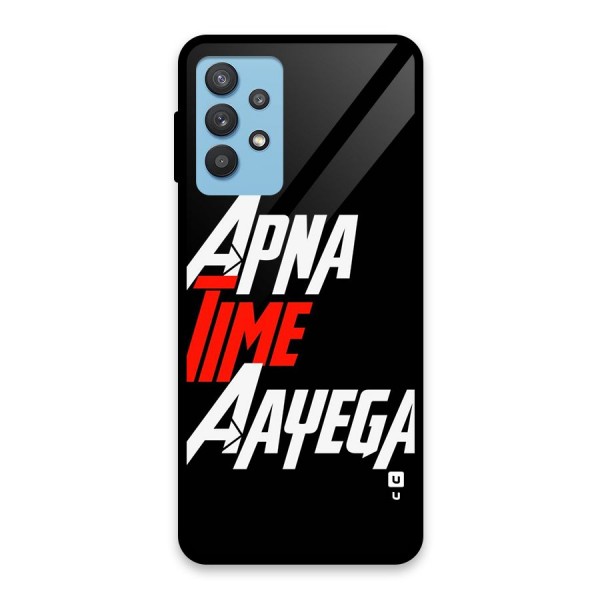 Time Aayega Glass Back Case for Galaxy M32 5G