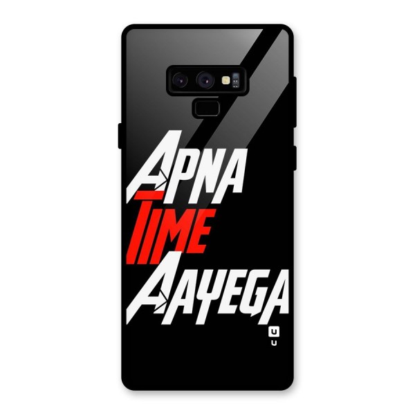 Time Aayega Glass Back Case for Galaxy Note 9