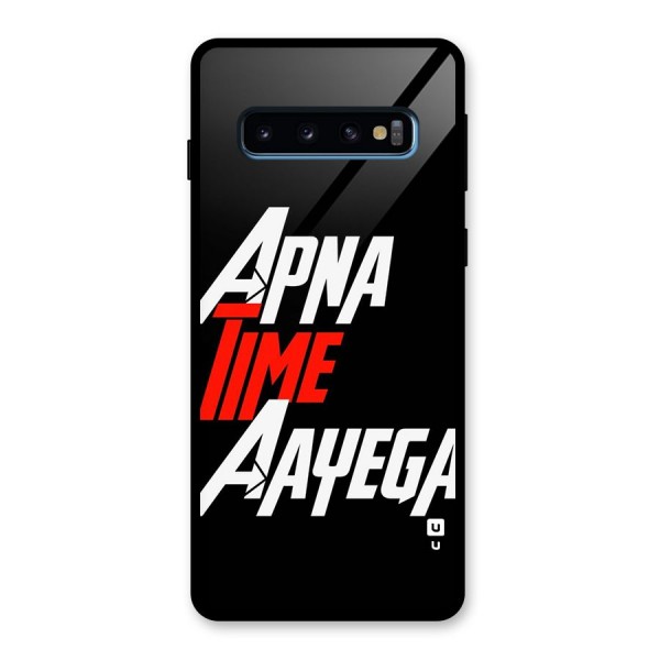 Time Aayega Glass Back Case for Galaxy S10