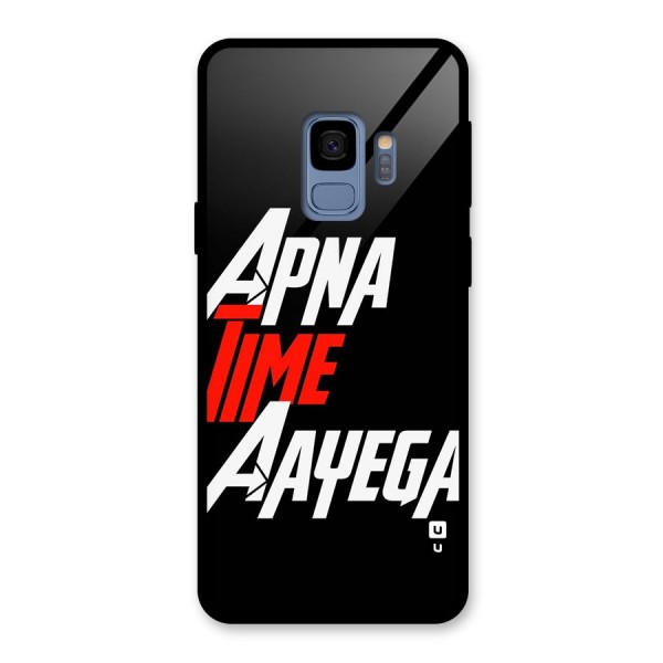 Time Aayega Glass Back Case for Galaxy S9