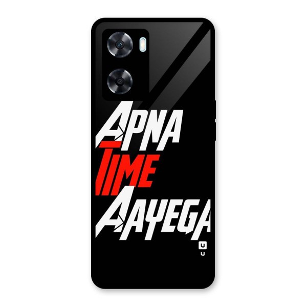 Time Aayega Glass Back Case for Oppo A77s