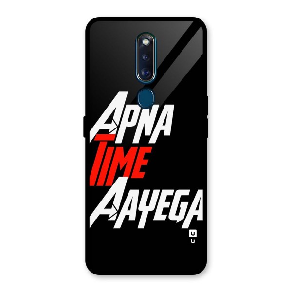 Time Aayega Glass Back Case for Oppo F11 Pro