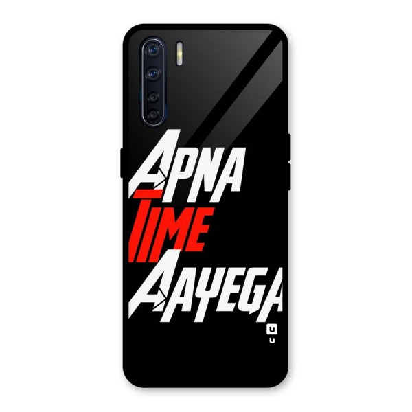 Time Aayega Glass Back Case for Oppo F15