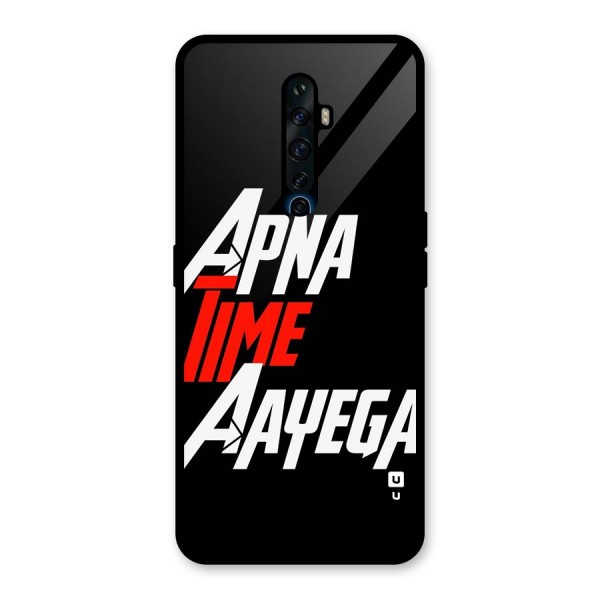 Time Aayega Glass Back Case for Oppo Reno2 Z