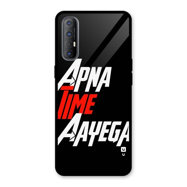 Time Aayega Glass Back Case for Oppo Reno3 Pro