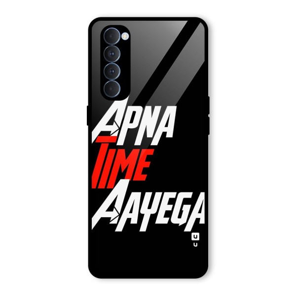 Time Aayega Glass Back Case for Oppo Reno4 Pro