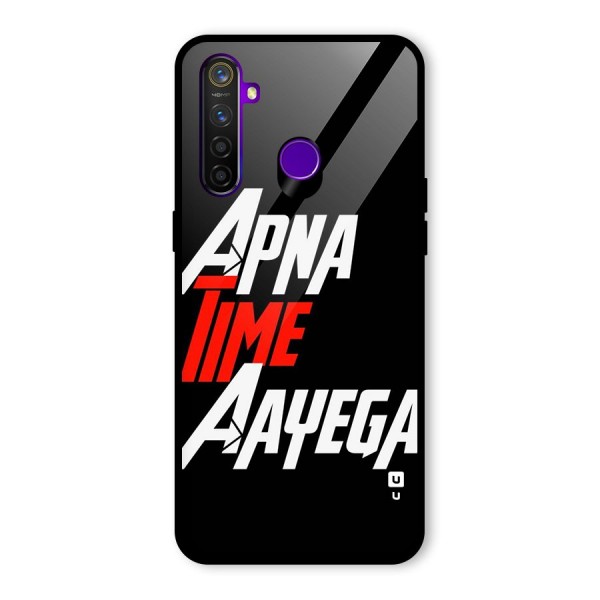 Time Aayega Glass Back Case for Realme 5 Pro