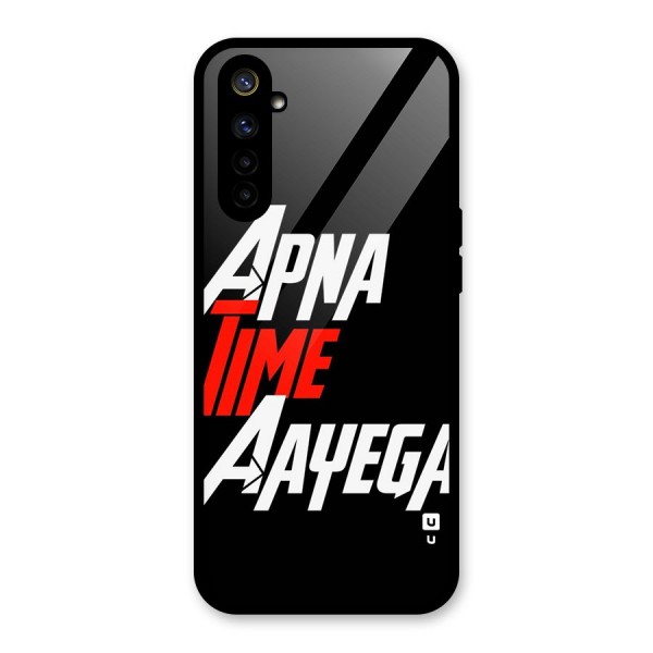 Time Aayega Glass Back Case for Realme 6