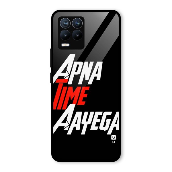 Time Aayega Glass Back Case for Realme 8