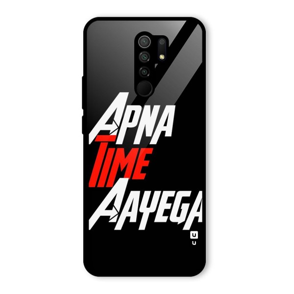 Time Aayega Glass Back Case for Redmi 9 Prime