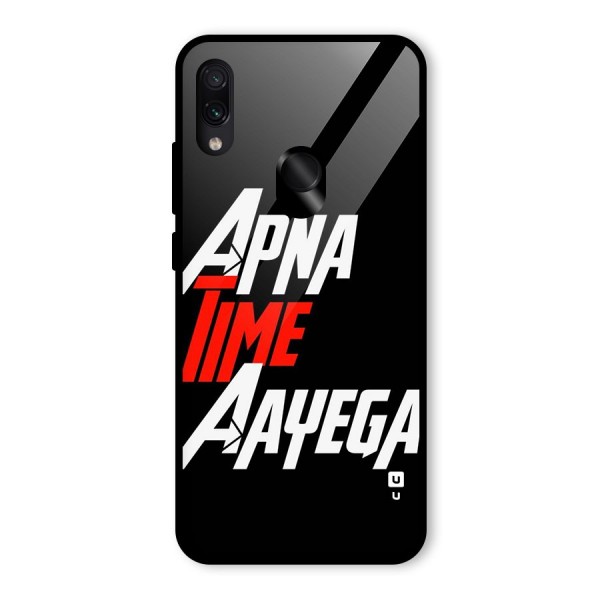 Time Aayega Glass Back Case for Redmi Note 7S