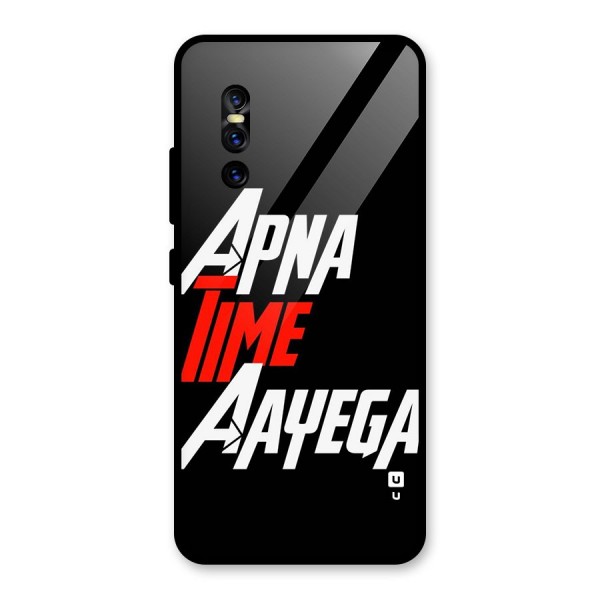 Time Aayega Glass Back Case for Vivo V15 Pro