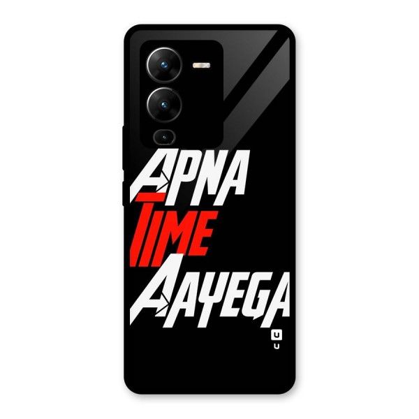 Time Aayega Glass Back Case for Vivo V25 Pro