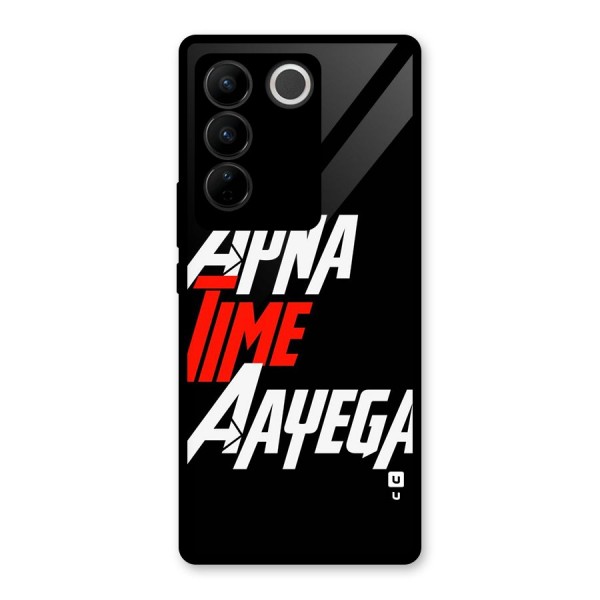 Time Aayega Glass Back Case for Vivo V27 Pro