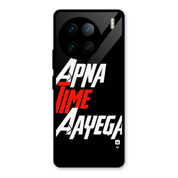 Time Aayega Glass Back Case for Vivo X90 Pro