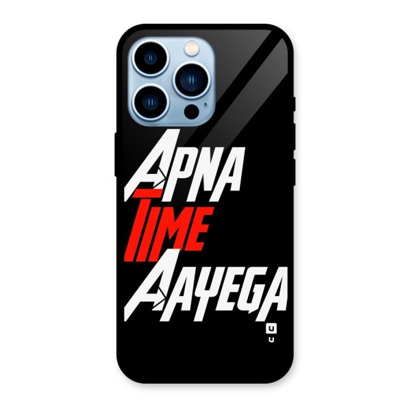 Time Aayega Glass Back Case for iPhone 13 Pro