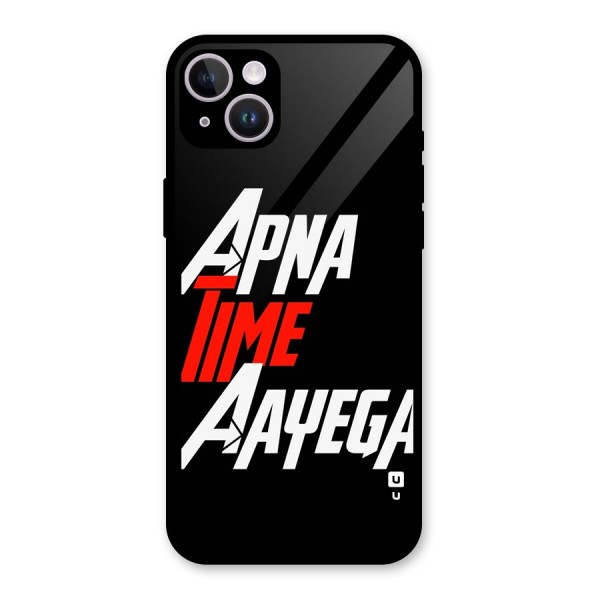 Time Aayega Glass Back Case for iPhone 14 Plus