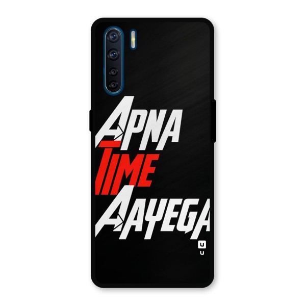 Time Aayega Metal Back Case for Oppo F15