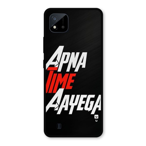 Time Aayega Metal Back Case for Realme C11 2021