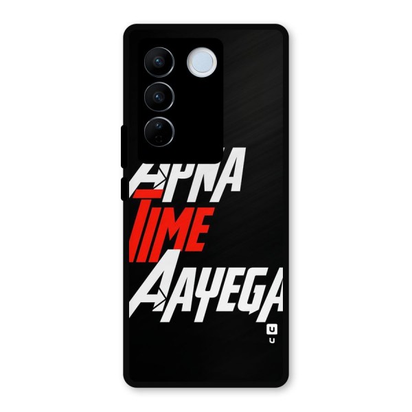 Time Aayega Metal Back Case for Vivo V27 Pro