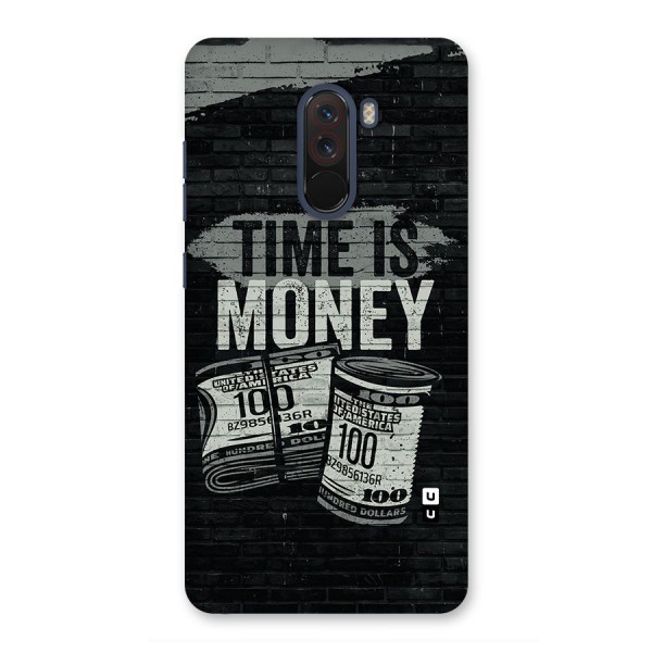 Time Is Money Glass Back Case for Poco F1