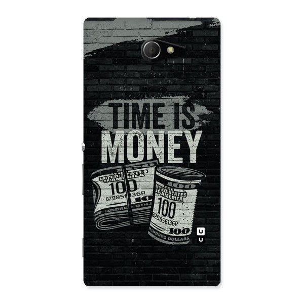 Time Is Money Back Case for Sony Xperia M2