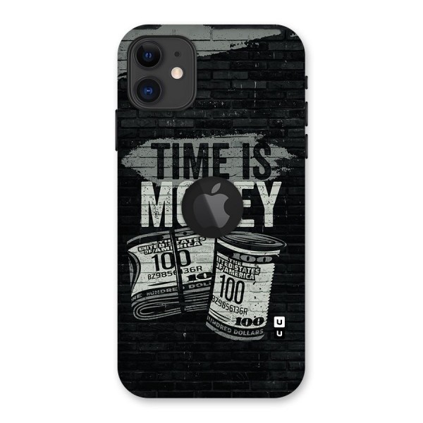 Time Is Money Back Case for iPhone 11 Logo Cut