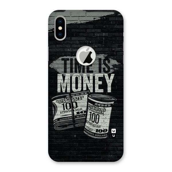 Time Is Money Back Case for iPhone XS Logo Cut