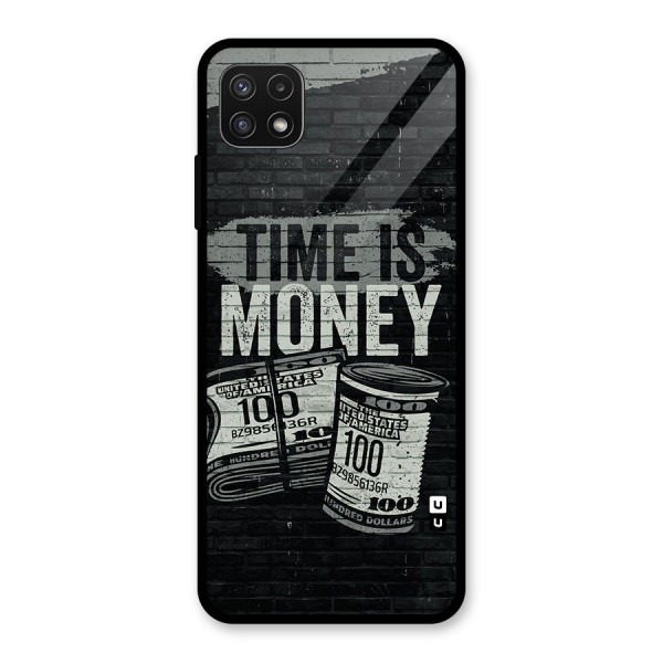 Time Is Money Glass Back Case for Galaxy A22 5G