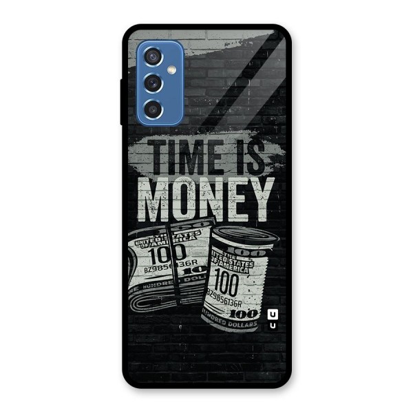 Time Is Money Glass Back Case for Galaxy M52 5G