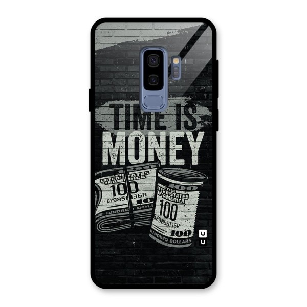 Time Is Money Glass Back Case for Galaxy S9 Plus