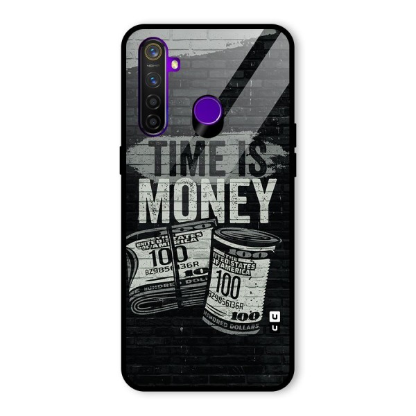 Time Is Money Glass Back Case for Realme 5 Pro