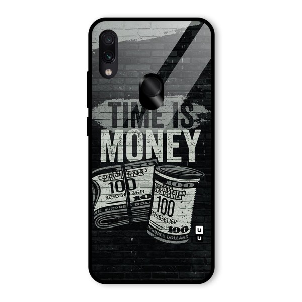 Time Is Money Glass Back Case for Redmi Note 7