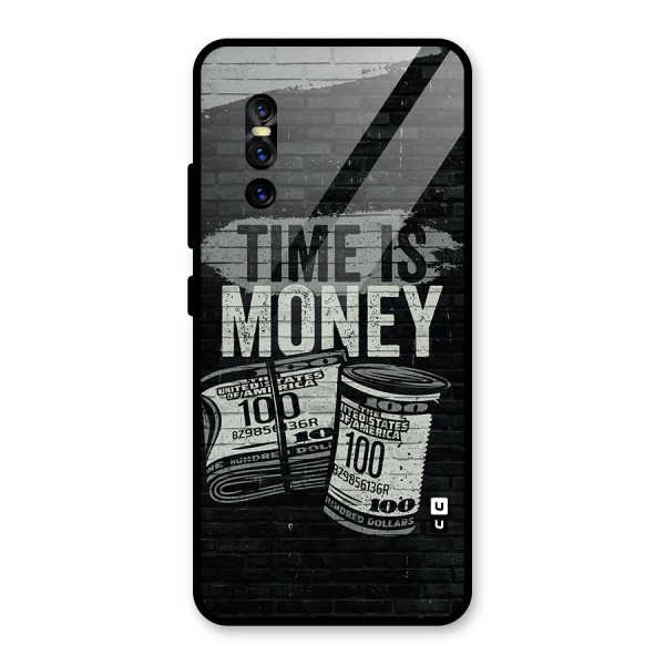 Time Is Money Glass Back Case for Vivo V15 Pro