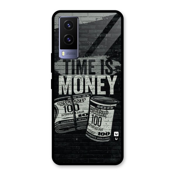 Time Is Money Glass Back Case for Vivo V21e 5G