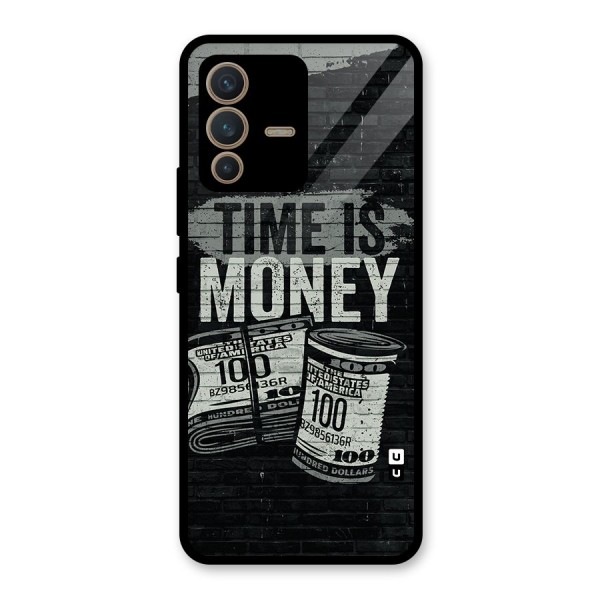 Time Is Money Glass Back Case for Vivo V23 5G