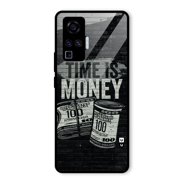 Time Is Money Glass Back Case for Vivo X50 Pro