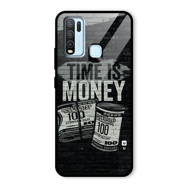 Time Is Money Glass Back Case for Vivo Y30