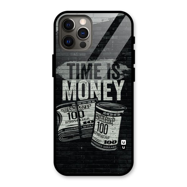 Time Is Money Glass Back Case for iPhone 12 Pro