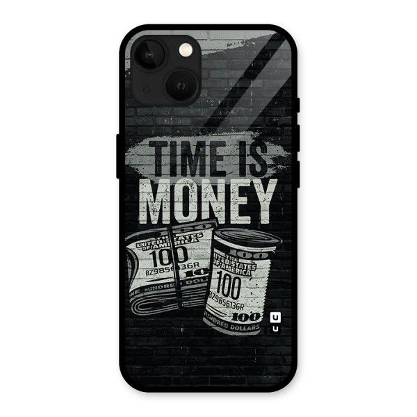 Time Is Money Glass Back Case for iPhone 13