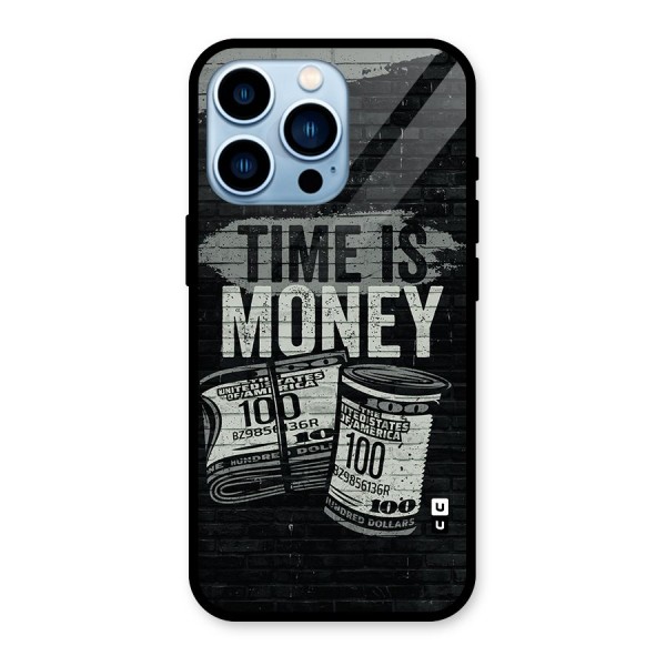 Time Is Money Glass Back Case for iPhone 13 Pro