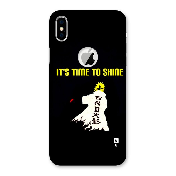 Time To Shine Back Case for iPhone XS Logo Cut