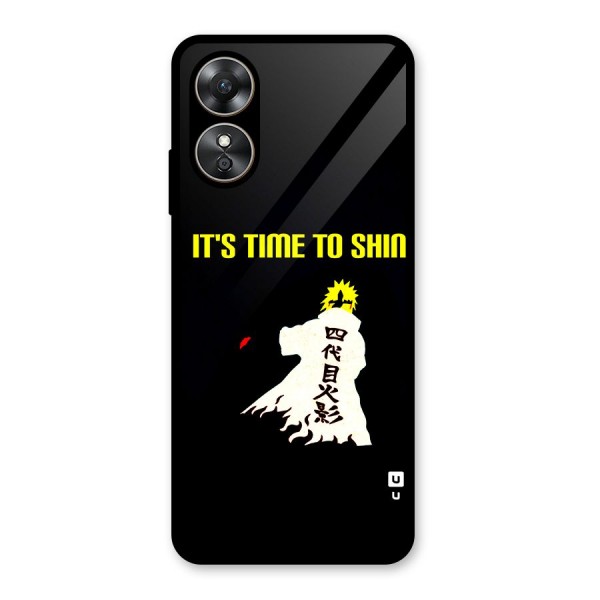 Time To Shine Glass Back Case for Oppo A17