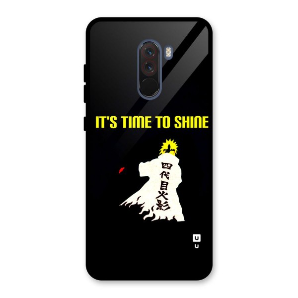 Time To Shine Glass Back Case for Poco F1