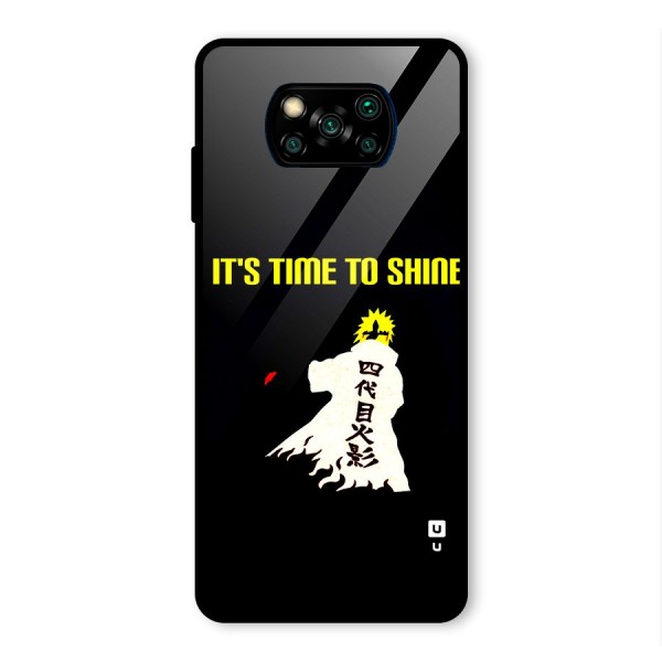 Time To Shine Glass Back Case for Poco X3 Pro