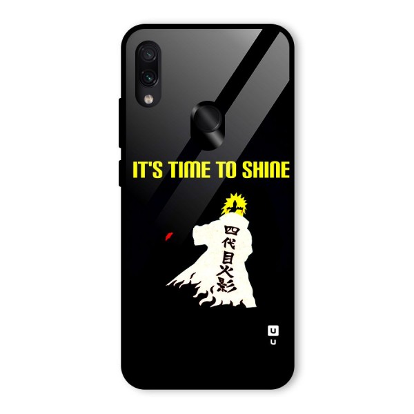 Time To Shine Glass Back Case for Redmi Note 7