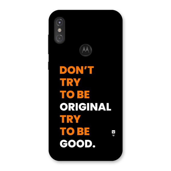 To Be Good Back Case for Motorola One Power