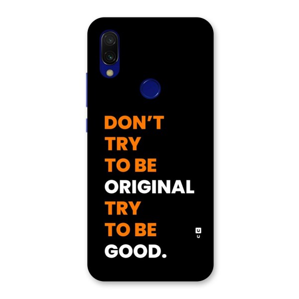 To Be Good Back Case for Redmi 7